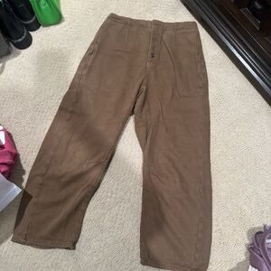 Free People Barrel Brown Pants